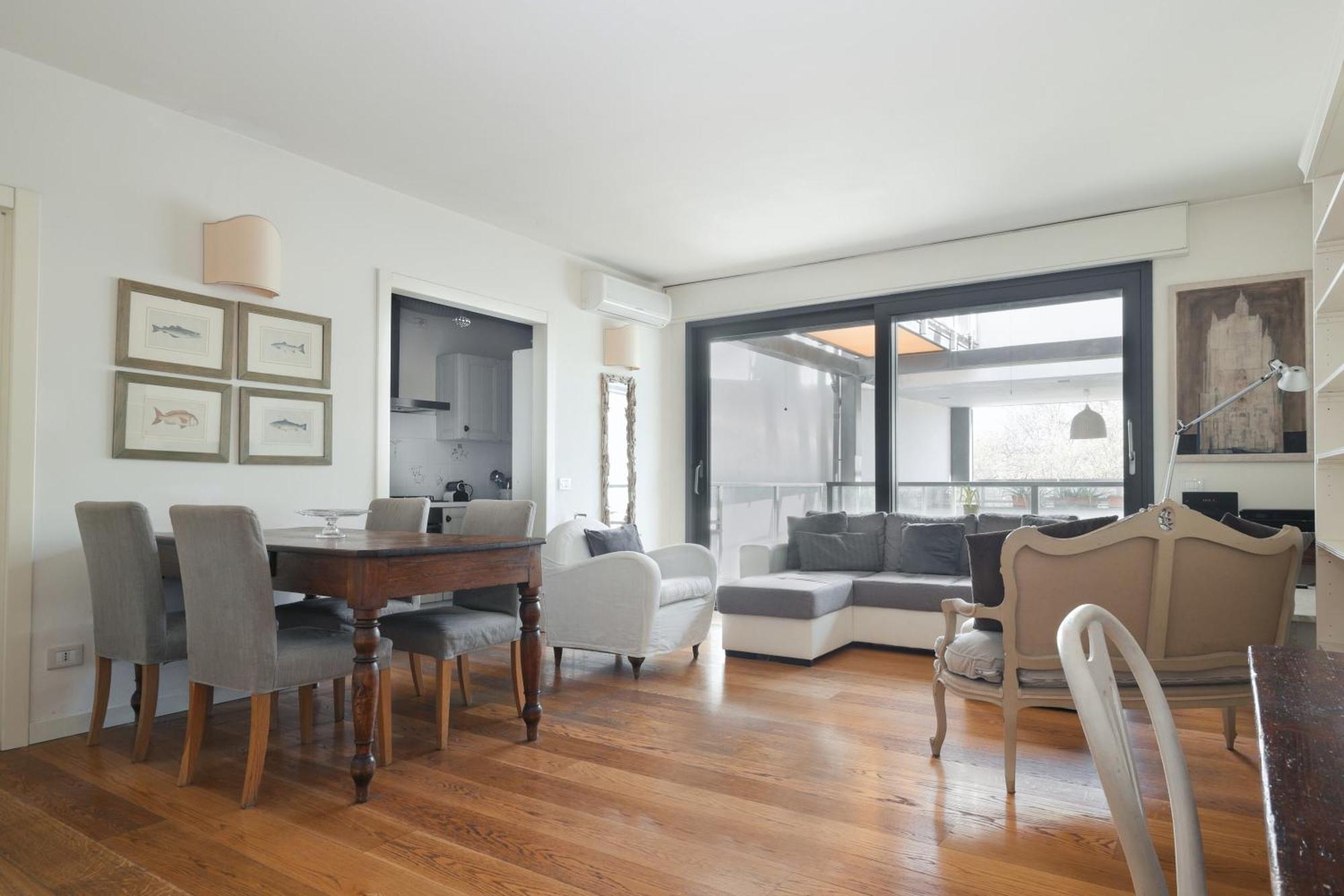 Ferienwohnung Joivy Delightful Family Flat With Terrace Mailand Exterior foto